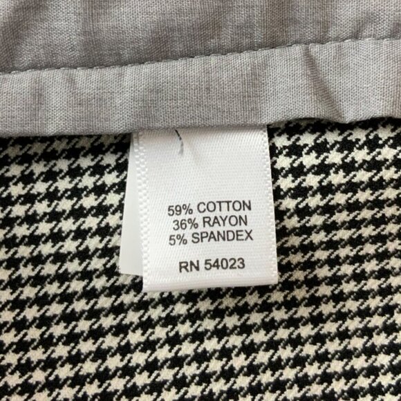 Banana Republic Sloan Pants Size 6P Womens Slim Cropped Black White Houndstooth - Picture 6 of 6